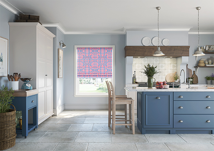 Bamboo Candy, Blue Pink - Twist&Fit Roman Blind - Image 8